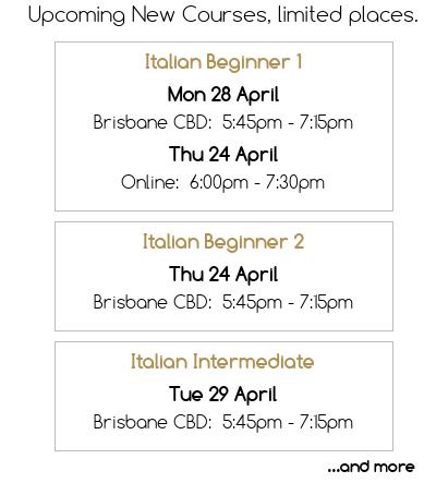 New Italian Classes